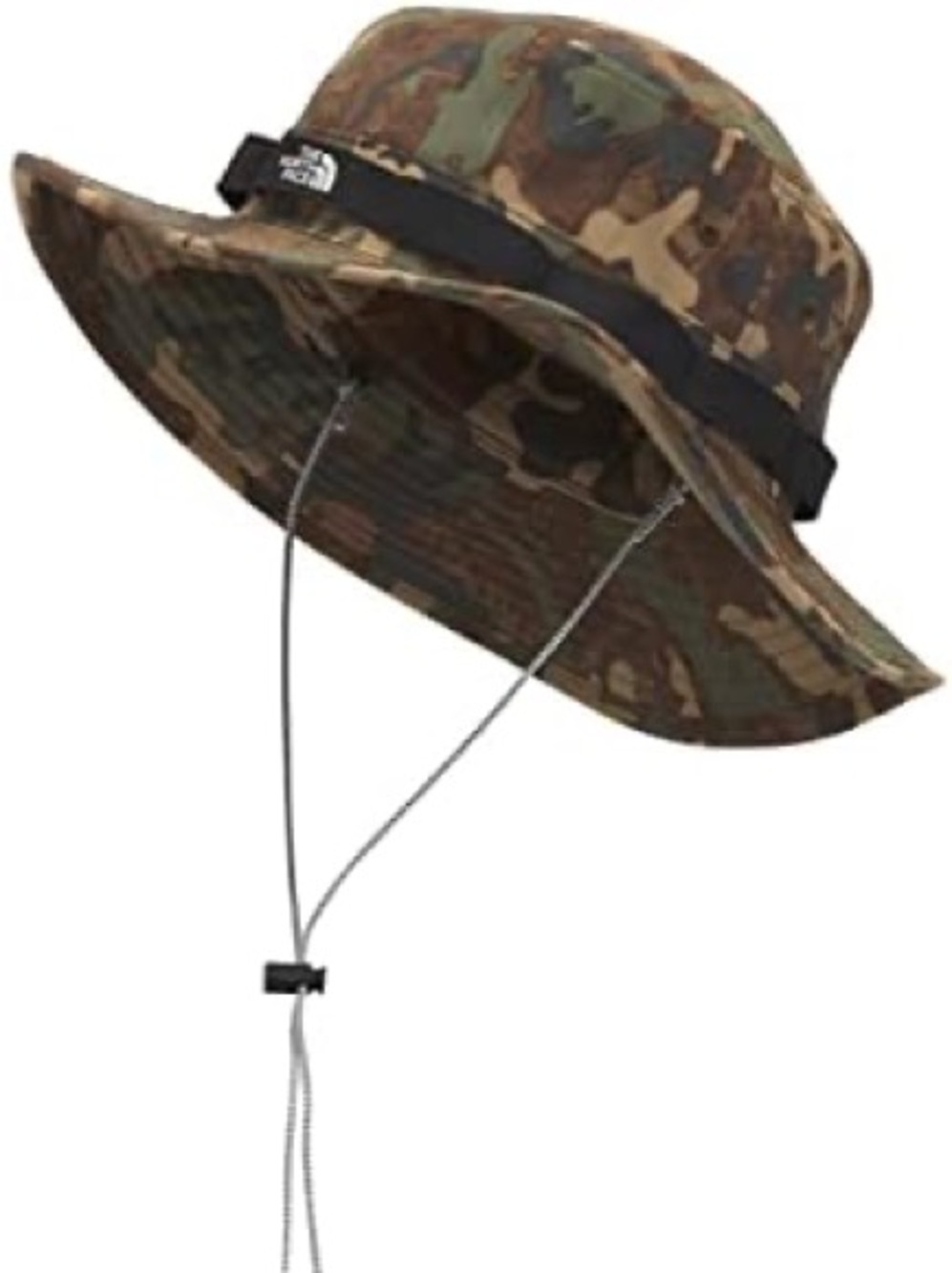 NWOT The North Face Camo Bucket Hat with Chin Cord